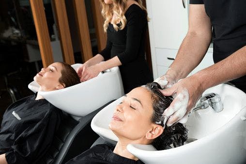 Enjoy a relaxing shampoo treatment experience